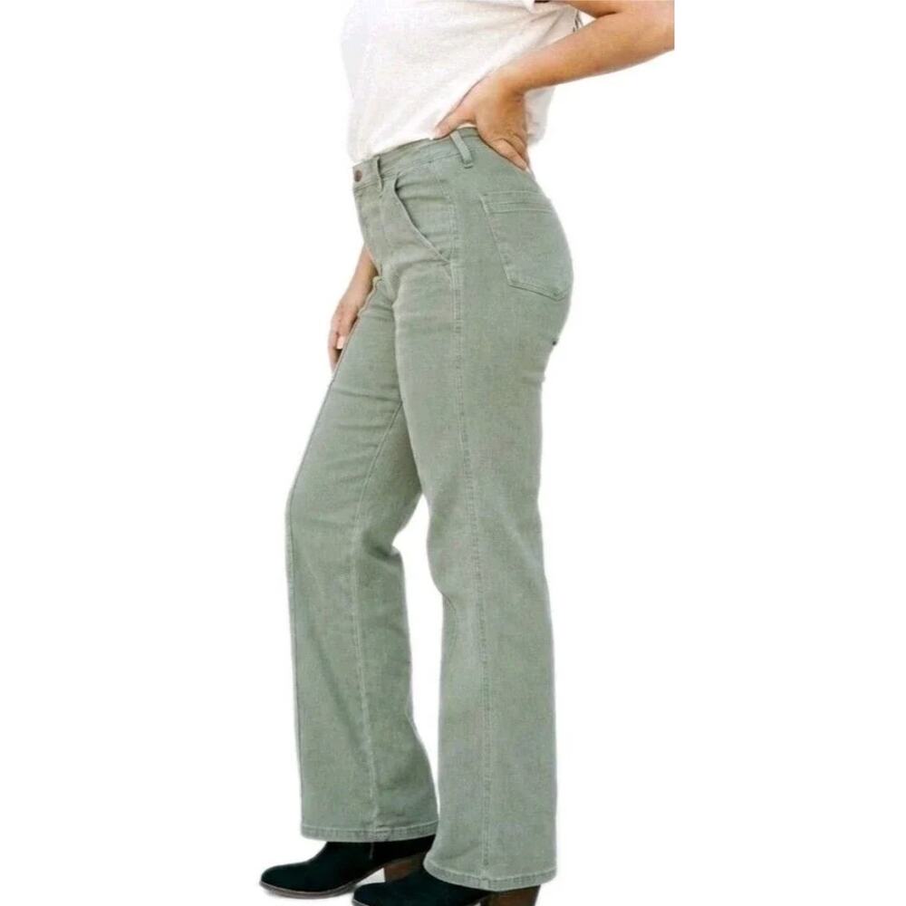 Judy Blue Greenwich High Rise Front Seam Stretch Denim Jean Women 22W Sage Green - Picture 10 of 16